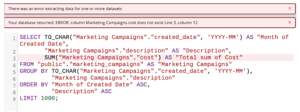 Data Source Update Broken Query