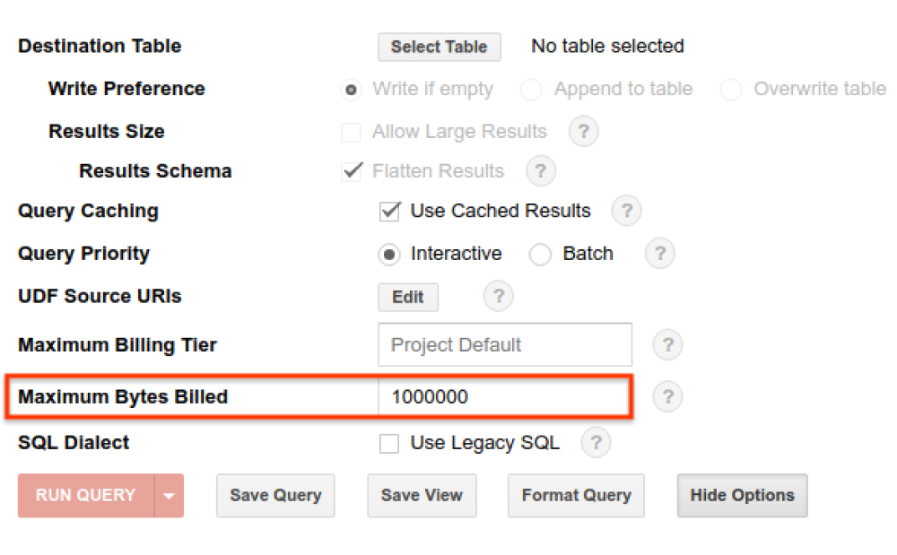 Big Query Limit queries