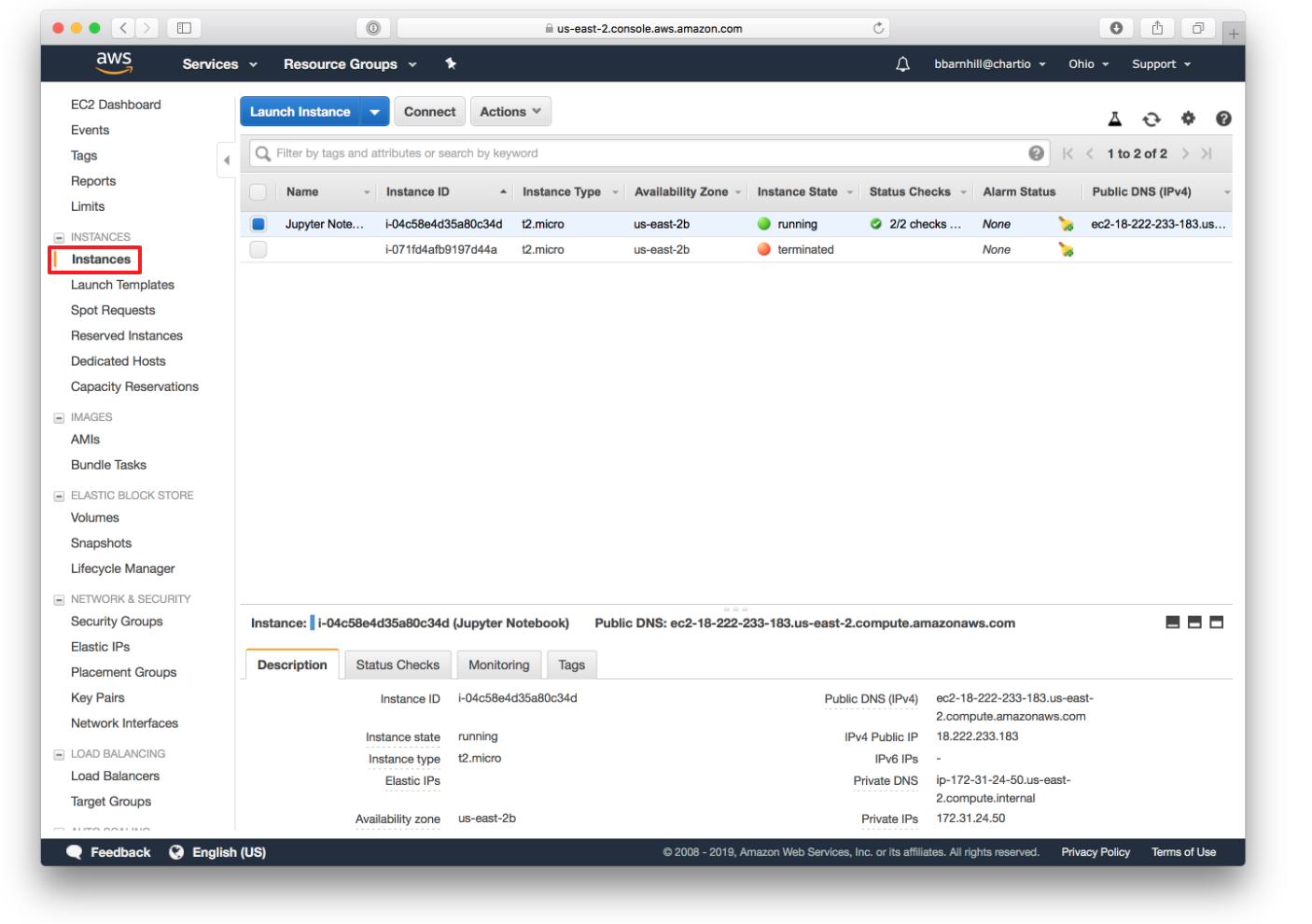 Image showing how to navigate to instances