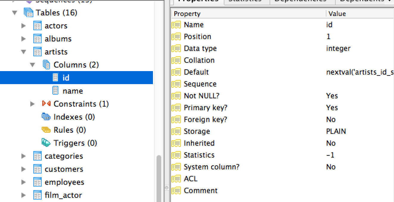 pgadmin 4 use schema create table